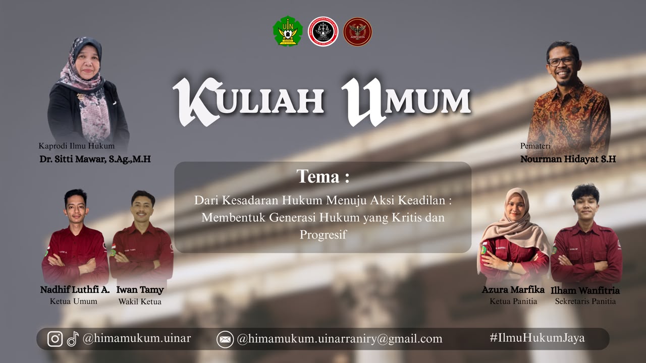 Poster Kuliah Umum HIMAMUKUM UIN Ar-Raniry